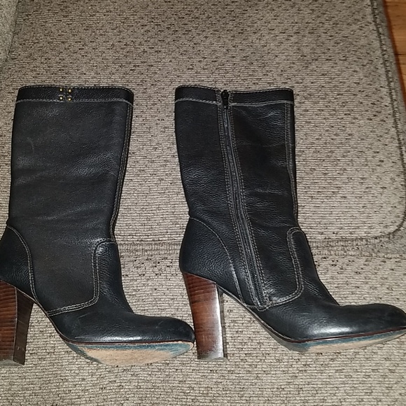 Miss Sixty Shoes - Miss Sixty Leather Boots 36 black stacked heel